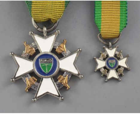 A rare Rhodesia Member of the Legion of Merit (MLM), Civil Division (unnamed), together with miniature