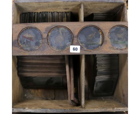 A quantity of magic lantern slides