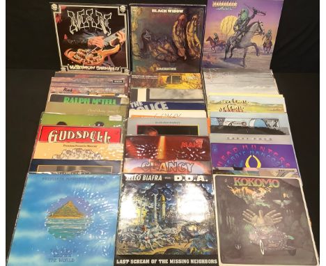 Vinyl Records – LP’s including – Black Widow – Sacrifice – 63948 (Bears signature of band members); Budgie – Bandolier – MCF 
