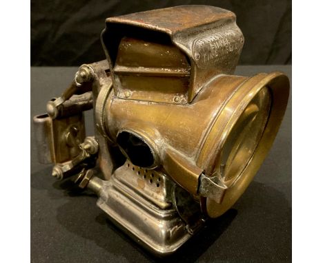 A Lucas &amp; Sons 'Silver' carbide cycle lamp 
