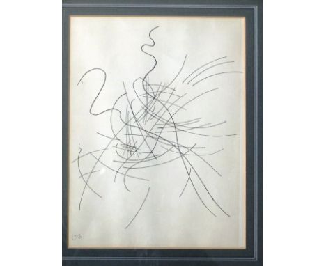 AFTER WASSILY KANDINSKY (1866-1944) "Composition in pen and ink", monochrome lithograph, unsigned, 30 cm x 23 cm (ARR)