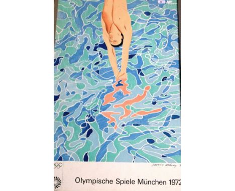 AFTER DAVID HOCKNEY (1937-) "Olympische Spiele München 1972", colour print poster, published by Edition Olympia 1972 GMBH 197