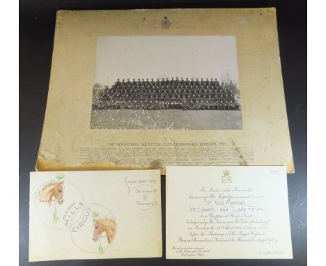 A quantity of various Royal ephemera to include various invitations including Invitation to Windsor Castle prior to the Marri