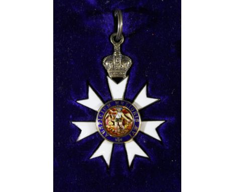 The Most Distinguished Order of St. Michael and St. George Companions (CMG) breast badge, silver gilt and enamel, in original