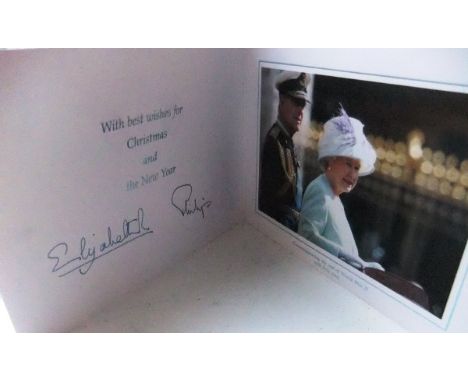 Three Christmas cards from Her Majesty The Queen and Prince Philip for 2004, 2005 and 2006, each signed (probably autopen) "E