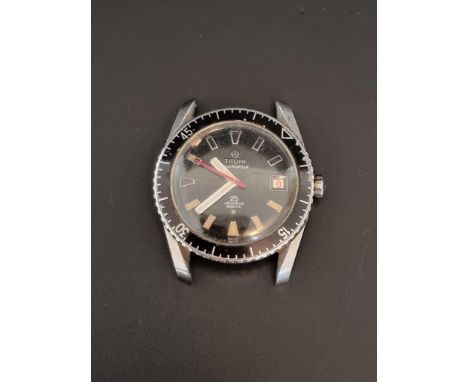 A vintage Titoni 'Seascoper' stainless steel automatic diving watch, 36mm, Ref. 367-360, no strap. 
