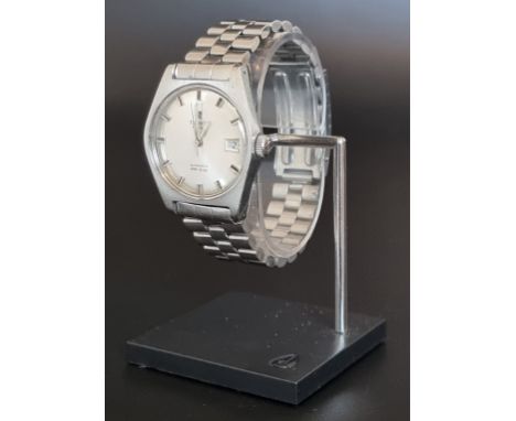 A vintage Tissot PR 516 stainless steel automatic wristwatch, 34mm. 