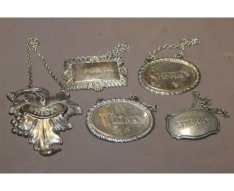 A SELECTION OF DECANTER LABELS