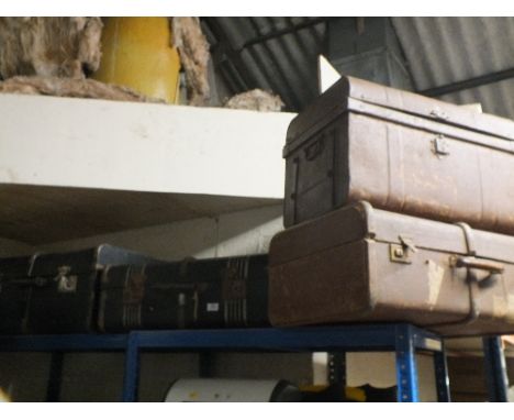 FOUR VINTAGE TRUNKS (ONE METAL)