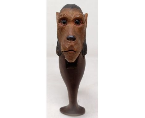 A novelty treen nutcracker, in the form of a monkeyA small dent to one of the ears, a small loss on it's mouth, some rubbing 