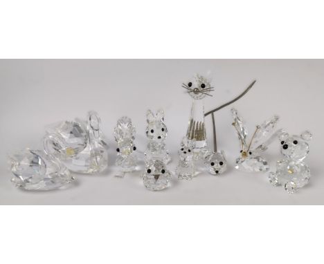 Assorted Swarovski crystal figures, all boxed (box)