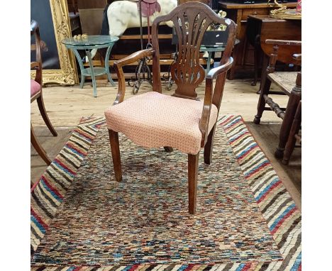 A mahogany armchair, and a modern rug, 170 cm x 145 cm (2)