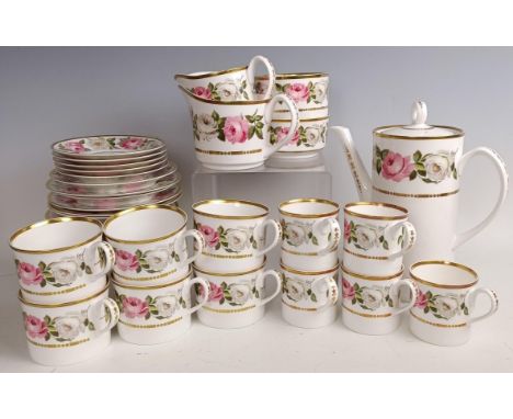 A Royal Worcester Royal Garden pattern part tea and coffee service (box)