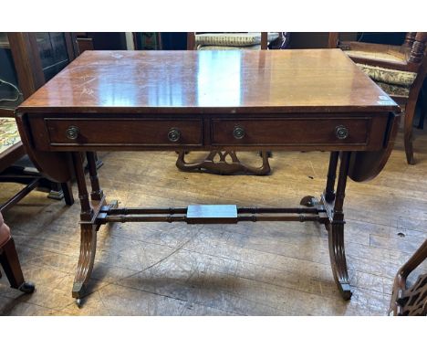 A George III style mahogany sofa table, 105 cm wide