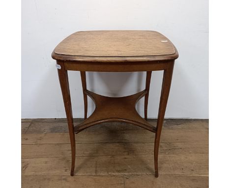 A 1920s maple lamp table, 61 cm wide