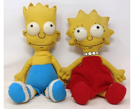 A 1990s Bart Simpson doll, by Matt Groening, a Lisa Simpson doll and assorted other toys (box)