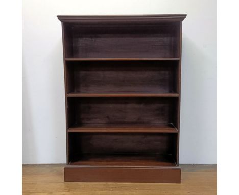 An mahogany open bookcase, 80 cm wide