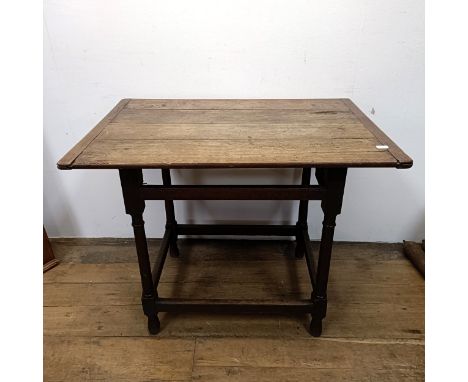 A 19th century oak side table, 93 cm wide