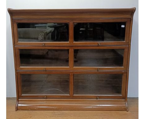 A Globe Wernicke style mahogany sectional bookcase, 80 cm wide