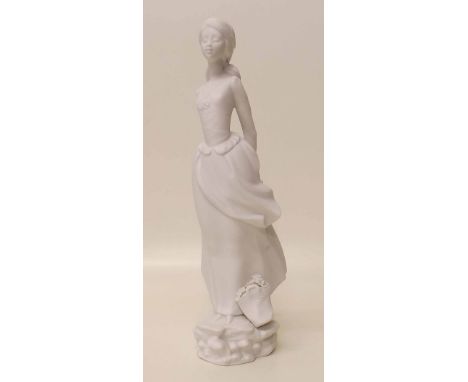 Lladro wind blown girl bisque figure Condition report: see terms and conditions