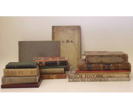 Fifteen Victorian and later books including first editions also Rodin and Da-Vinci art books Condition report: see terms and 