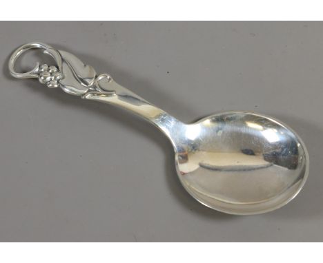 A Danish silver caddy spoon, 13.42 grams.