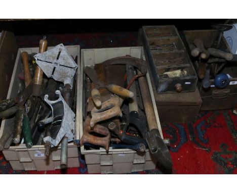 A collection of assorted old tools.