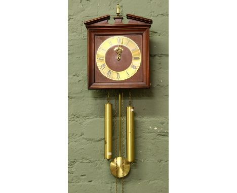 A C20th Schmeckenbecker wall clock with Roman numeral gilt dial