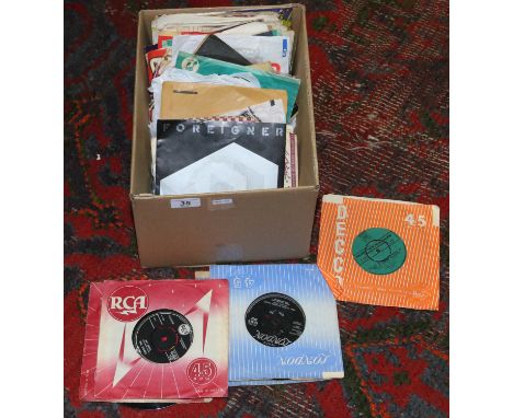 A collection of 45rpm single records from 1960, 70s and later to include Manfred Mann, Elvis Presley, Adam Faith, Everly Brot