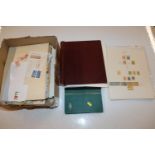 A box containing various mixed World stamps