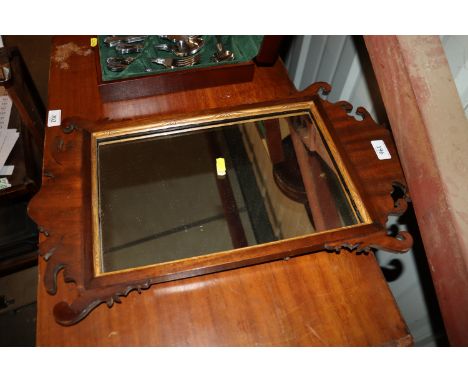 A mahogany Chippendale style mirror