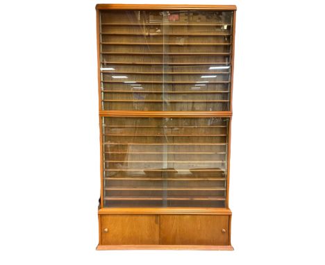 Two large floor standing die-cast model display cabinetsDimensions: Height:&nbsp;223cm&nbsp; Length/Width:&nbsp;133cm&nbsp; D