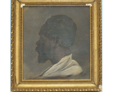 Thomas Mervyn Bouchier Marshall (Attrib.) PORTRAIT STUDY OF A BEARDED AFRICAN FIGURE Unsigned oil on canvas, laid on board, 1
