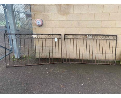 Reclamation/Architectural salvage interest  - A pair of metal Swimming pool entrance gates, 99cm x 172cm