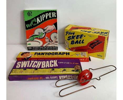 A Bell Toys Wonder Wheel with original display/instructions card c. early 1950's together with other vintage toys/games inclu