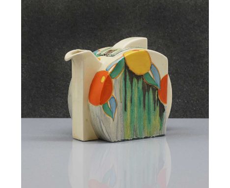 A Clarice Cliff 'Delicia Citrus' pattern Stamford teapot,hand-painted, printed marks,12cm highCondition ReportCrazing and los