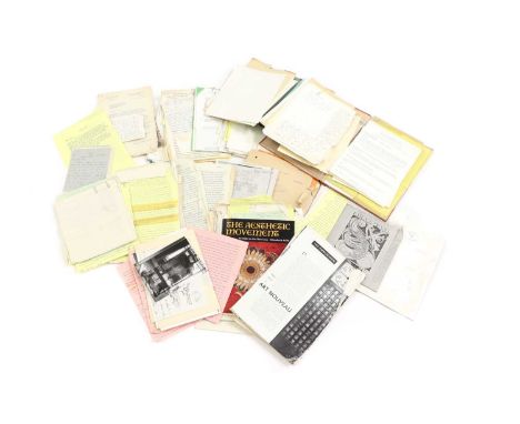 A research archive of the late Elizabeth Aslin (1923-1989), on the work of E W Godwin, and 19th century furniture and ceramic