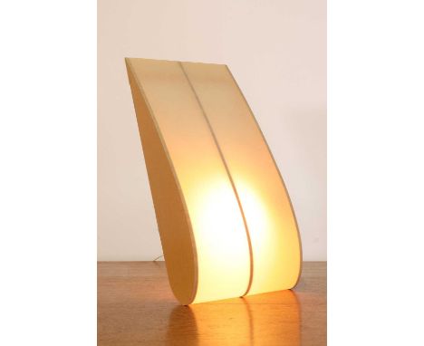 Anish Kapoor (b.1954),'Teardrop Lamp', MDF and parchment, signed with monogram,19cm wide 21cm deep35.5cm highOne of nine desi