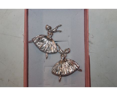 A pair of vintage DHP Sterling silver clip ear-rings, approx. 8.5gms