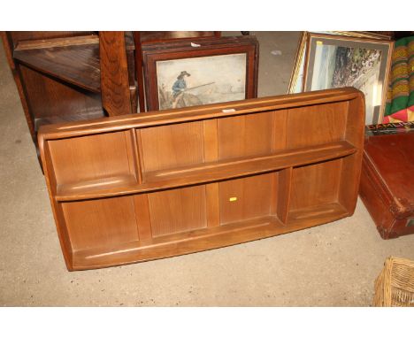 An Ercol hanging plate rack
