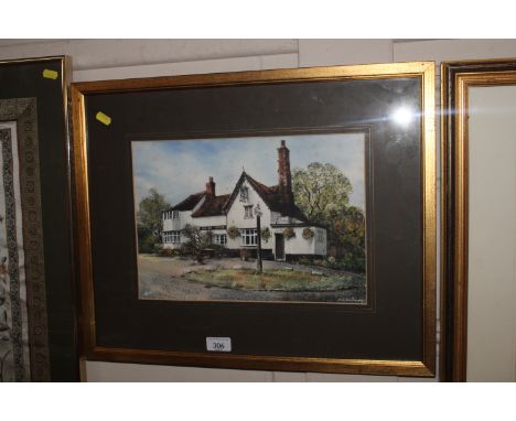 R. Siger, watercolour study of Finningham White Horse 