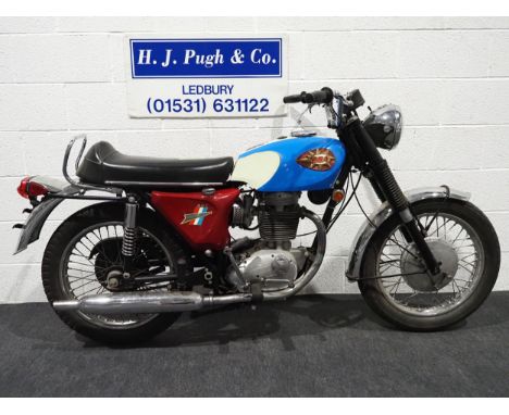 BSA B44 Shooting Star motorcycle. 1968. Frame No. B44BSS3467Engine No. B44BSS3467Canadian import, engine turns over. Key. Com