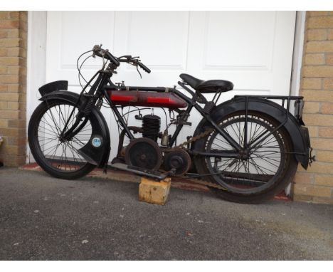 Connaught 2 stroke, 2 speed motorcycle. 1921. 293cc.Frame no. H12248Engine no. WR180Bought by current owner in 2000, not been