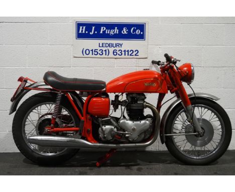 Norton Dominator 99 motorcycle. 1957. 600cc.Frame No. M1473318Engine No. M14 70802. Does not match V5. Engine turns over with