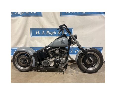 Exile custom motorcycle project. V twin engine.Engine No and Frame No non existent.No docs