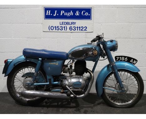 James L20 Captain motorcycle. 1963. 200cc.Frame No. FL202738Engine No. V20T8375Last ridden in Janury 2021. Engine turns over 