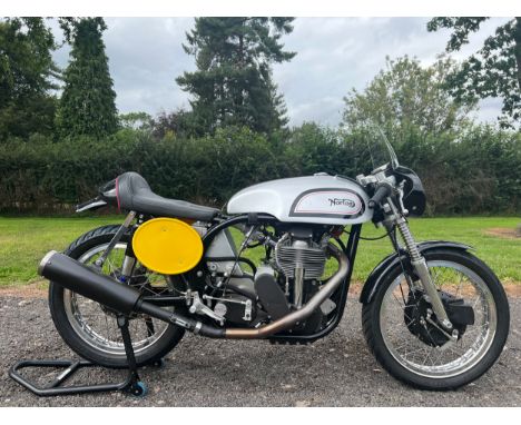 Manx Norton 500 replica motorcycle. 1962. 500cc.Built from new in 2017 and cost over £35,000. 86mm stroke engine. Only been r