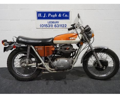 BSA A65 Firebird motorcycle. 1971. 650cc.Frame no. A65FS EE09087Engine No. A65FS EE09087Canadian import, engine turns over.Co