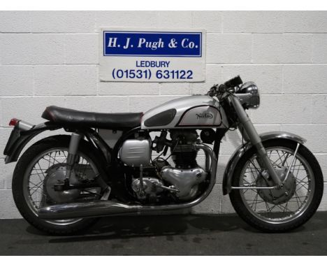 Norton Model 99 Dominator motorcycle. 1953. 650cc.Engine turns over. Part of a private collection and being sold due to reduc