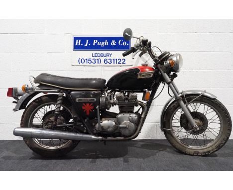 Triumph Trident T150V motorcycle. 741cc. Frame No. T150V JK44225 Engine No. T150V JK44225 Canadian import, engine turns over.